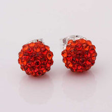 african beads earrings red round crystal stud brincos de festa joyas SBE1 2 MP