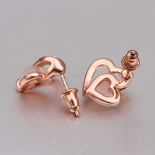 18K Gold Plating earing Double core stud ear cuff bijoux women 44 MP