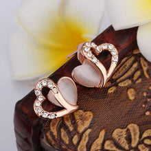 18K Gold Plating earing Double core stud ear cuff bijoux women 44 MP