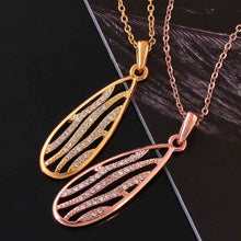 18K Gold Plating necklaces drop water rose golden colar charms MP