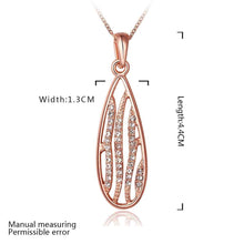 18K Gold Plating necklaces drop water rose golden colar charms MP