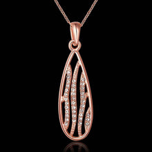 18K Gold Plating necklaces drop water rose golden colar charms MP