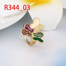 18K Gold Plating wedding ring Three Butterfly ring men Costume Jewellery217 MP