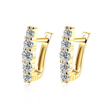 18k gold plated earings jewelry Crystal Arch clip brincos de festa Costume Jewellery 369 MP