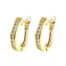 18k gold plated earings jewelry Crystal Arch clip brincos de festa Costume Jewellery 369 MP