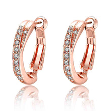 18k gold plated earings jewelry Crystal Arch clip brincos de festa Costume Jewellery 369 MP