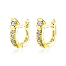 18k gold plated earings jewelry Crystal Arch clip brincos de festa Costume Jewellery 369 MP