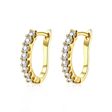 18k gold plated earings jewelry Crystal Arch clip brincos de festa Costume Jewellery 369 MP