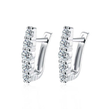 18k gold plated earings jewelry Crystal Arch clip brincos de festa Costume Jewellery 369 MP