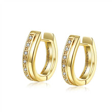 18k gold plated earings jewelry Crystal Arch clip brincos de festa Costume Jewellery 369 MP