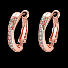 18k gold plated earings jewelry Crystal Arch clip brincos de festa Costume Jewellery 369 MP