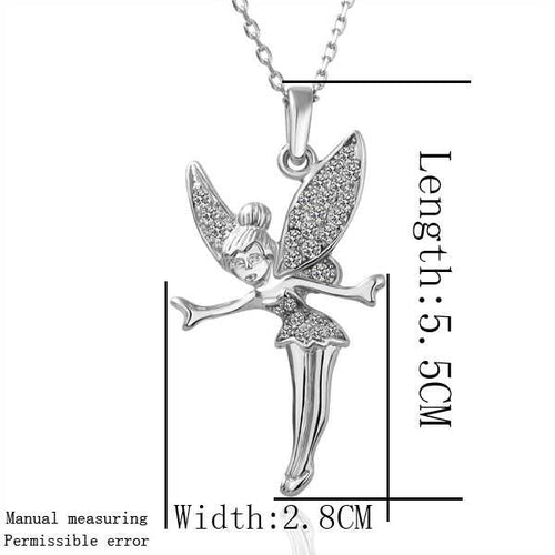 18k gold plated pendant necklace Angel wing colar vintage Personalized MP