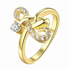 18k gold plated rings for men Crystal connection anillos charms MP