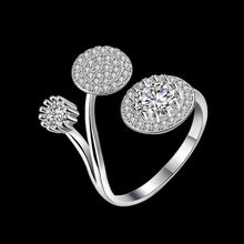 925 silver wedding rings Three mushrooms bague femme Elegant288 MP