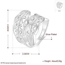 925 sterling silver simple style wedding rings two leaf double leaves ring girl student 74 MP