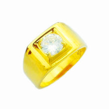 18K Gold Plated rings wide white aneis love YHDR 22 MP