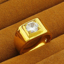 18K Gold Plated rings wide white aneis love YHDR 22 MP