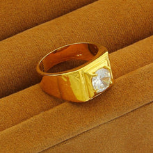 18K Gold Plated rings wide white aneis love YHDR 22 MP