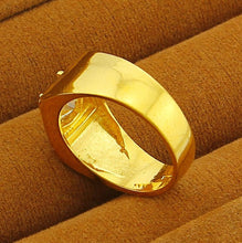 18K Gold Plated rings wide white aneis love YHDR 22 MP