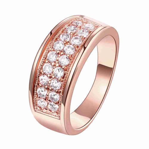 18k gold plated rings for men Double crystals ring men charm MP