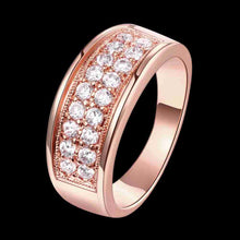 18k gold plated rings for men Double crystals ring men charm MP