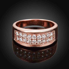 18k gold plated rings for men Double crystals ring men charm MP