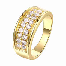 18k gold plated rings for men Double crystals ring men charm MP