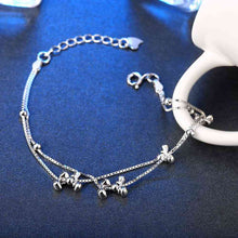 925 silver pulseras bow bracelete bone STVH 55 MP