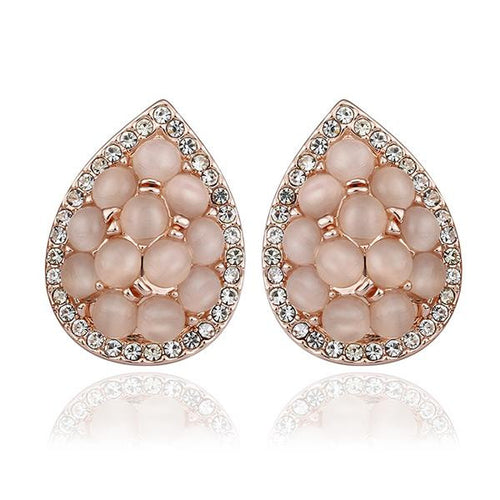 Austrian Crystal earing Water drop flower stud ear cuff diy 113 MP