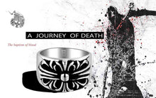 punk style stainless steel wedding ring Terror black bow ring men Elegant MAYAR 15 MP