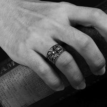 punk style stainless steel wedding ring Terror black bow ring men Elegant MAYAR 15 MP