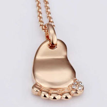 18K Gold Plating necklaces pendants Gold foot maxi colar Elegant MP