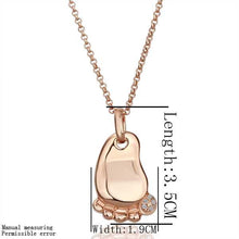 18K Gold Plating necklaces pendants Gold foot maxi colar Elegant MP