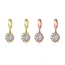 18k gold plated earing Lace insets clip pendientes 327 MP