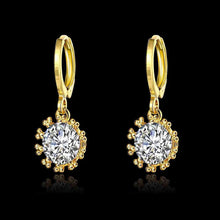 18k gold plated earing Lace insets clip pendientes 327 MP