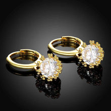 18k gold plated earing Lace insets clip pendientes 327 MP