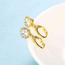 18k gold plated earing Lace insets clip pendientes 327 MP