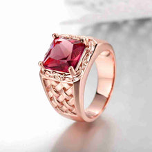 18k gold plated rings Hollow edge crystal package anel feminino Elegant MP