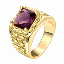 18k gold plated rings Hollow edge crystal package anel feminino Elegant MP