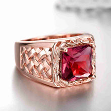 18k gold plated rings Hollow edge crystal package anel feminino Elegant MP