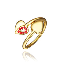 18k gold plated wedding rings two heart io anel floating charms2 MP