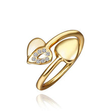 18k gold plated wedding rings two heart io anel floating charms2 MP