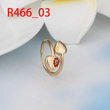 18k gold plated wedding rings two heart io anel floating charms2 MP