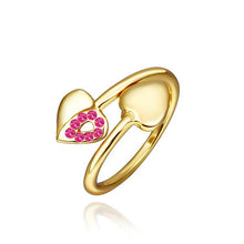 18k gold plated wedding rings two heart io anel floating charms2 MP