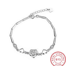 925 sterling silver bracelet men Flower pulseras mujer bijoux STVH 67 MP