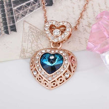 Austrian Crystal collar necklace pink blue love collares populares wedding 58 MP