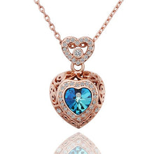 Austrian Crystal collar necklace pink blue love collares populares wedding 58 MP