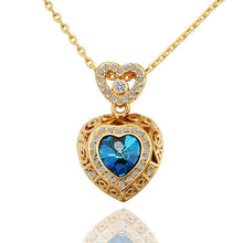 Austrian Crystal collar necklace pink blue love collares populares wedding 58 MP