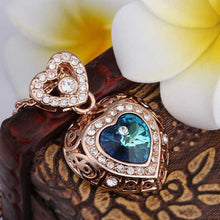 Austrian Crystal collar necklace pink blue love collares populares wedding 58 MP