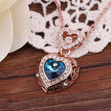 Austrian Crystal collar necklace pink blue love collares populares wedding 58 MP